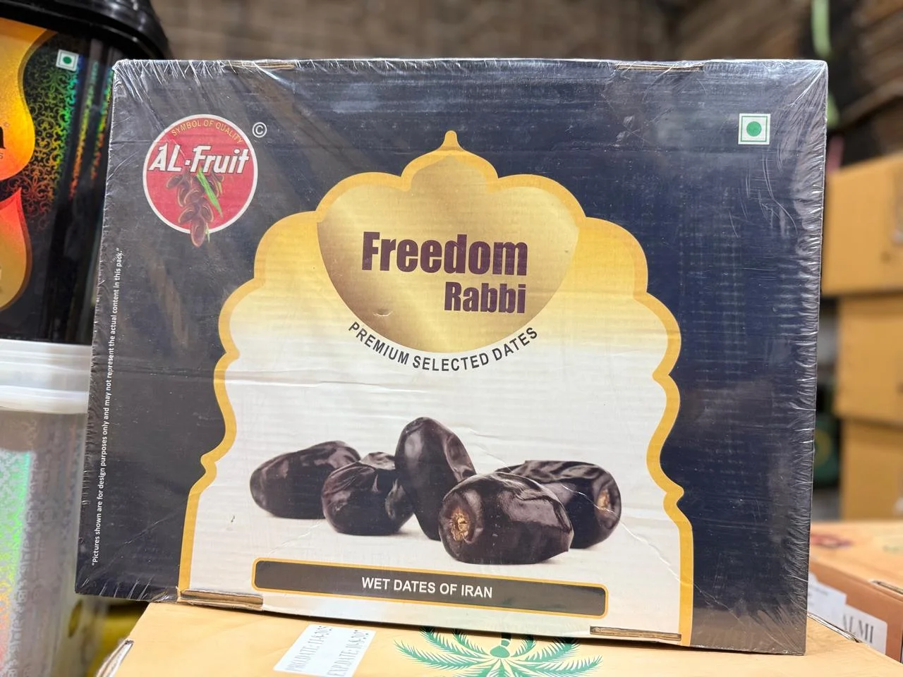 Rabbi Dates 5kg Al Fruit Premium Black Dates With Seed