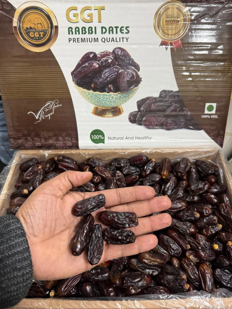 Rabbi Dates GGT 5kg Premium Black Dates With Seed