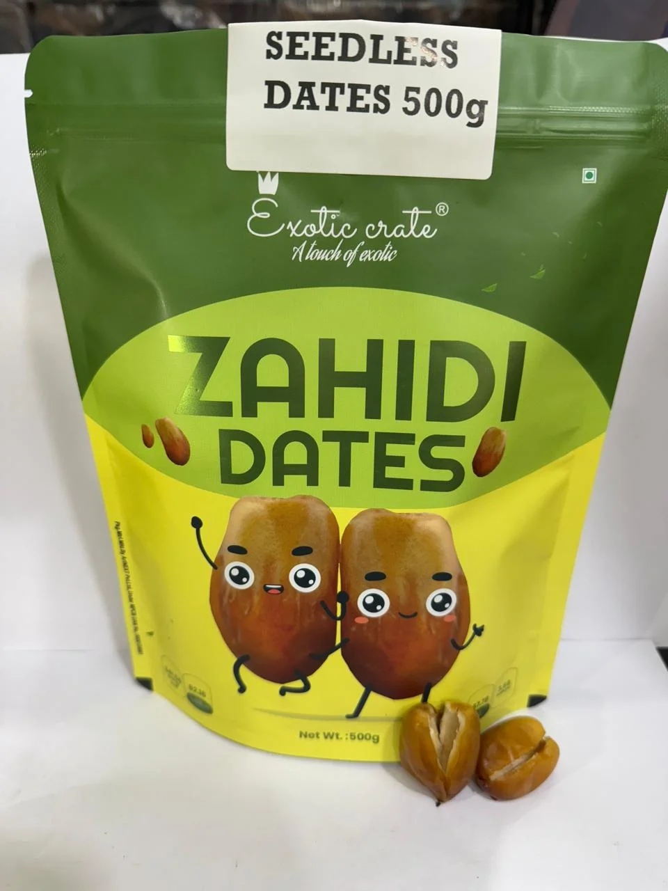 Seedless Zahidi Dates 500gm Premium Brown Seedless Dates