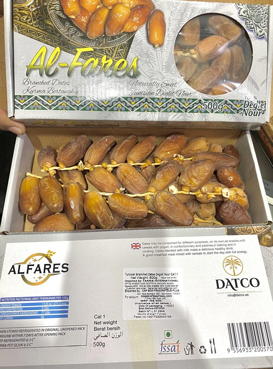 Tunisian Dates Al-Fares 6kg Premium Black Dates With Seed