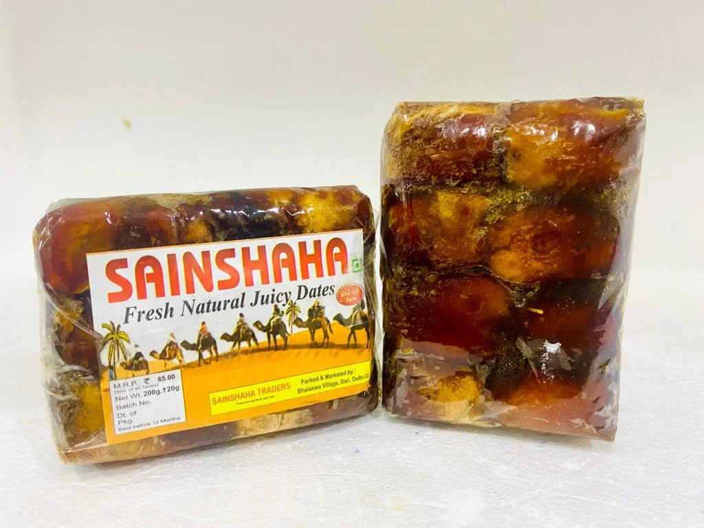 Wet Zahidi Sainshan Dates Bulk Brown Wet Dates Vacuum Packed
